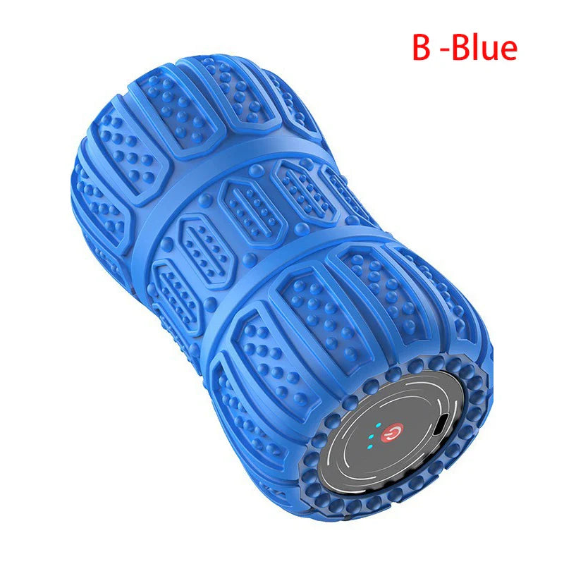 Electric Fascia Fitness Roller Peanut Ball Vibration Massage Shoulder Neck Waist Leg Muscles Relaxation Connect Bluetooth Music