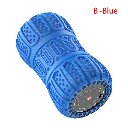 Electric Fascia Fitness Roller Peanut Ball Vibration Massage Shoulder Neck Waist Leg Muscles Relaxation Connect Bluetooth Music