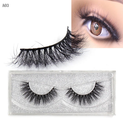 LEHUAMAO 3D Mink Eyelash Fluffy Cross Thick Natural Fake Eyelashes Lashes Dramatic Makeup Eye Lashes Handmade False Eyelash