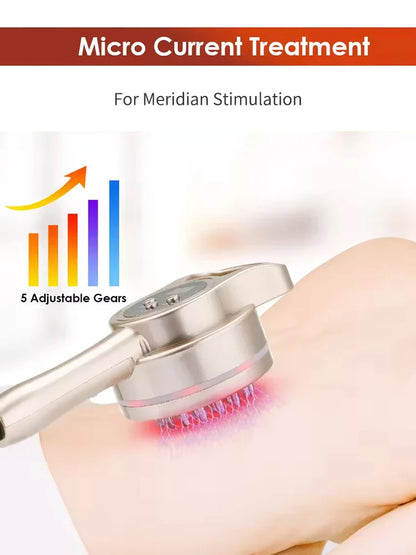 Electric Meridian Brush Body Slimming Heating Scraping Massage Anti Cellulite Fat Burner Micro-current Guasha Lymphatic Drainage