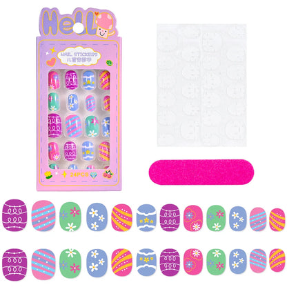 12pcs Kids 3D Stereo Sanrio Fake Nails Patch Sweet Girls Cute Cartoon Hello Kitty press on nails Kuromi Child Wearable FalseNail