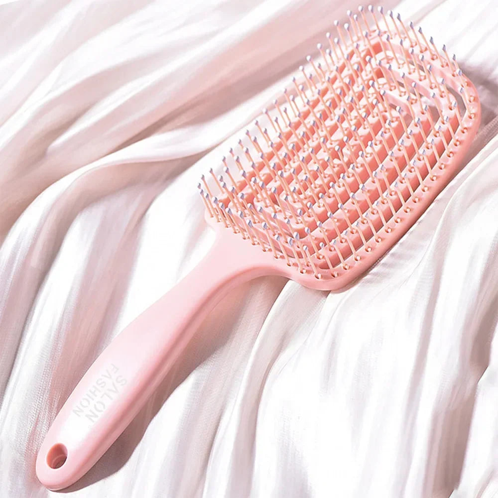 Women Hair Comb 9-Rows Detangler Scalp Massager Comb Curly Hair Brush For Denman Brush Straight Curly Wet Hairbrush Styling Tool