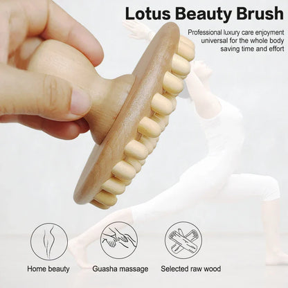 Massage Manual Wood Therapy Massage Tool Wooden Mushroom Shape Anti Cellulite Maderoterapia Lymphatic Drainage For Full Body Use