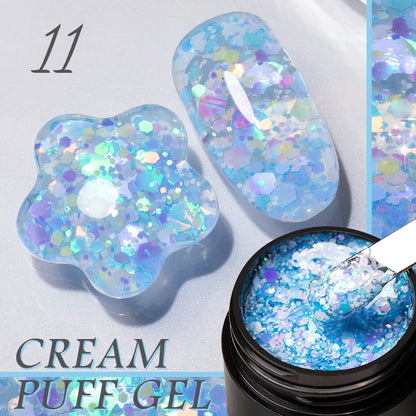 BOZLIN 5ml Sparkling Chameleon Mica Shell Gel Polish Colorful Sequins Manicure Semi Permanent Soak Off Nail Art Gel Varnish