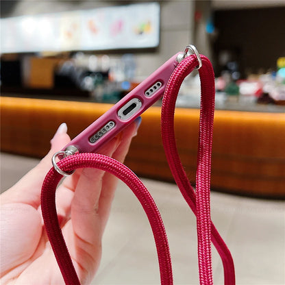 Crossbody Lanyard Cord Rope Necklace For Magsafe Magnetic Case For iPhone 17 16 15 11 12 13 14 Pro Max Matte Clear Charge Cover