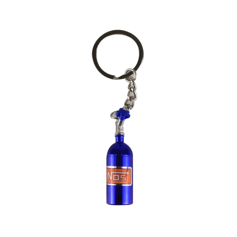Creative Mini Nos Nitrogen Bottle Keychain 7Colors Pill Box Storage Key Ring for Women Men Car Handbag Phone Case Pendent Gifts