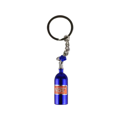 Creative Mini Nos Nitrogen Bottle Keychain 7Colors Pill Box Storage Key Ring for Women Men Car Handbag Phone Case Pendent Gifts
