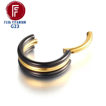G23 Titanium Daith Cartilage Earrings 16G Helix Nose Septum Piercing Conch Hinged Clicker Body Jewelry Ear Ring Zircon Wholesale