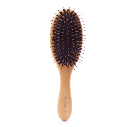 Soft Boar Bristle Hair Brush Women Wood Comb for Hair Head Scalp Massage Detangle Hairbrush for Curly Thick Long Hair Care Tool