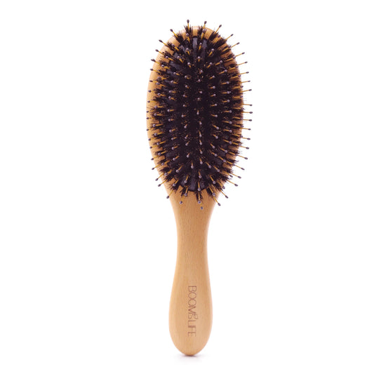 Soft Boar Bristle Hair Brush Women Wood Comb for Hair Head Scalp Massage Detangle Hairbrush for Curly Thick Long Hair Care Tool