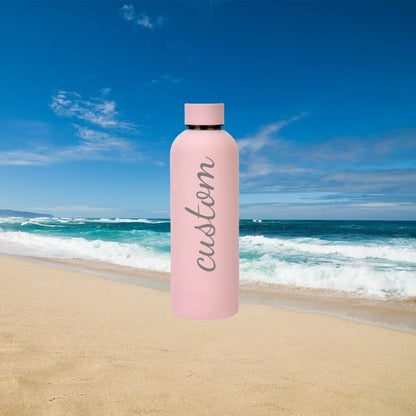 Personalized Carving Text SUS304 Insulated Water Bottle Customized Name Keep Hot Cold Drinks Bottle Perfect for Travel Gifts