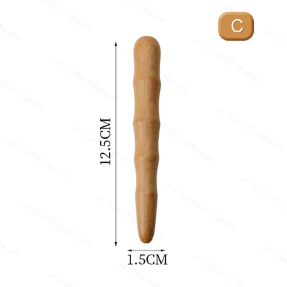 Natural Wooden Acupoint Stick Dial Stick Meridian Pen Massage Stick Body Meridian Stress Relief Foot Sole Acupoint Massage Tools