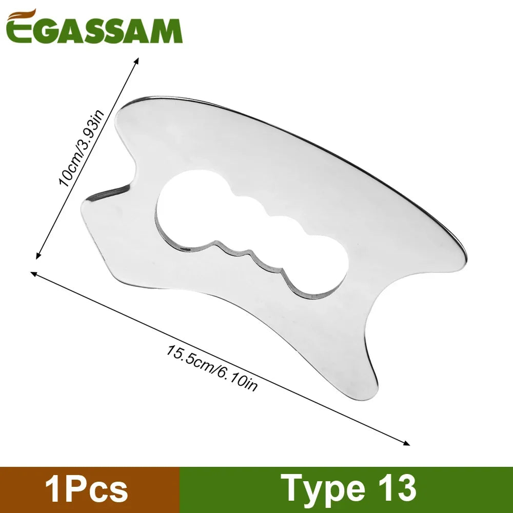 1Pcs Stainless Steel Gua Sha Scraper Physical Therapy Fascia Knife Myofascial Release IASTM Tools Physiotherapy Knife