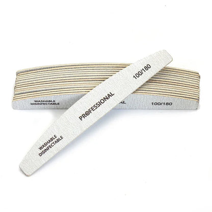 Wooden Nail Files Professional10pcs/Lot  100 180 240 Emery Board Manicure Buffer Grey Boat Double-sided Wooden Pedicure Buffers