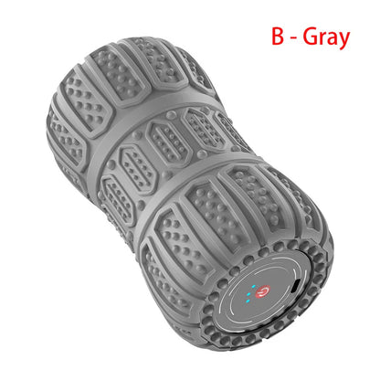 Electric Fascia Fitness Roller Peanut Ball Vibration Massage Shoulder Neck Waist Leg Muscles Relaxation Connect Bluetooth Music