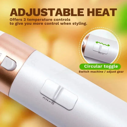 1000W Professional 5-in-1 Hair Dryer Set with Hot Comb Curling Iron Hair Straightener - Complete Styling Tool Kit for Household