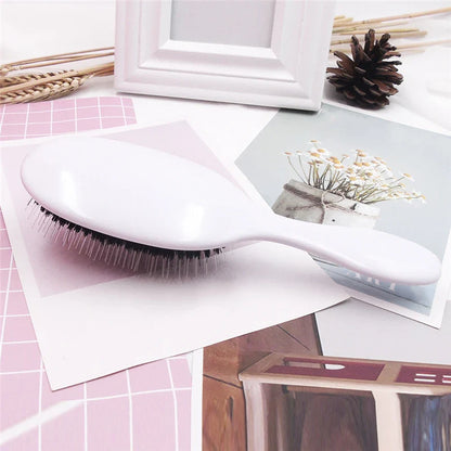 1PC Oval Boar Bristle & Nylon Hair Comb Mini Anti-static Hair Scalp Massage Comb Hairbrush Salon Hair Brush Styling Tools