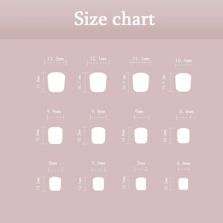 Simple Pink French Wearable Fashion Short Square Fake Nails Detachable Full Cover Finished False Nails Press on Nails with Glue