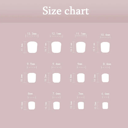 Simple Pink French Wearable Fashion Short Square Fake Nails Detachable Full Cover Finished False Nails Press on Nails with Glue
