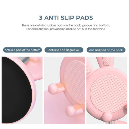 Cute Rabbit Phone Holder Stand Desktop Angle Height Adjustable Bunny Phone Stand for Selfie Watch Drama Support Bracket Table