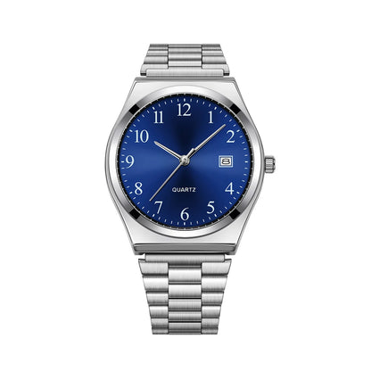LUCKY FOX - Stylish & Minimalist Stainless Steel Wristwatch with Black Dial - Precise Timekeeping for Everyday