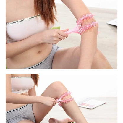 Plastic Handheld Massager Roller Arm Leg Muscle Relaxing Tool Portable Mini Massage Device For Body Health Care Accessories