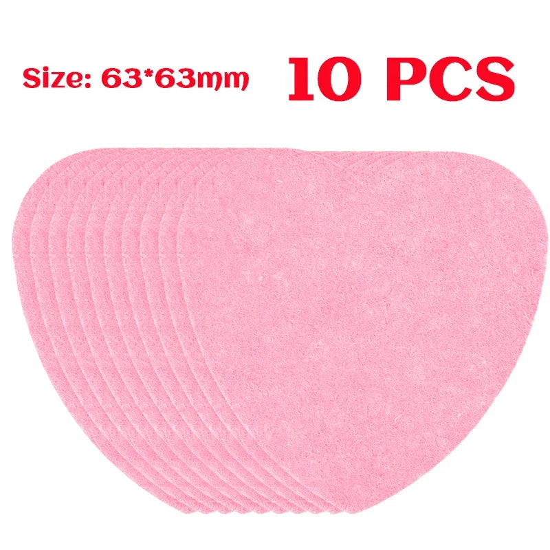 200Pcs Compress Face Wash Puff Reusable Heart Shape Sponges Face Cleansing Pads Strong Water Absorption Natural Wood Pulp Cotton