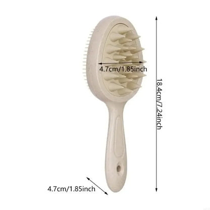 2 in 1 Silicone Shampoo Brush Head Scalp Massage Comb Double Side Hair Washing Comb Soft Body Bath Shower Brush Styling Tools