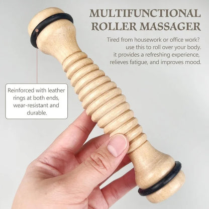 1pc wooden foot massager-foot massage roller for relaxing and relieving pressure.