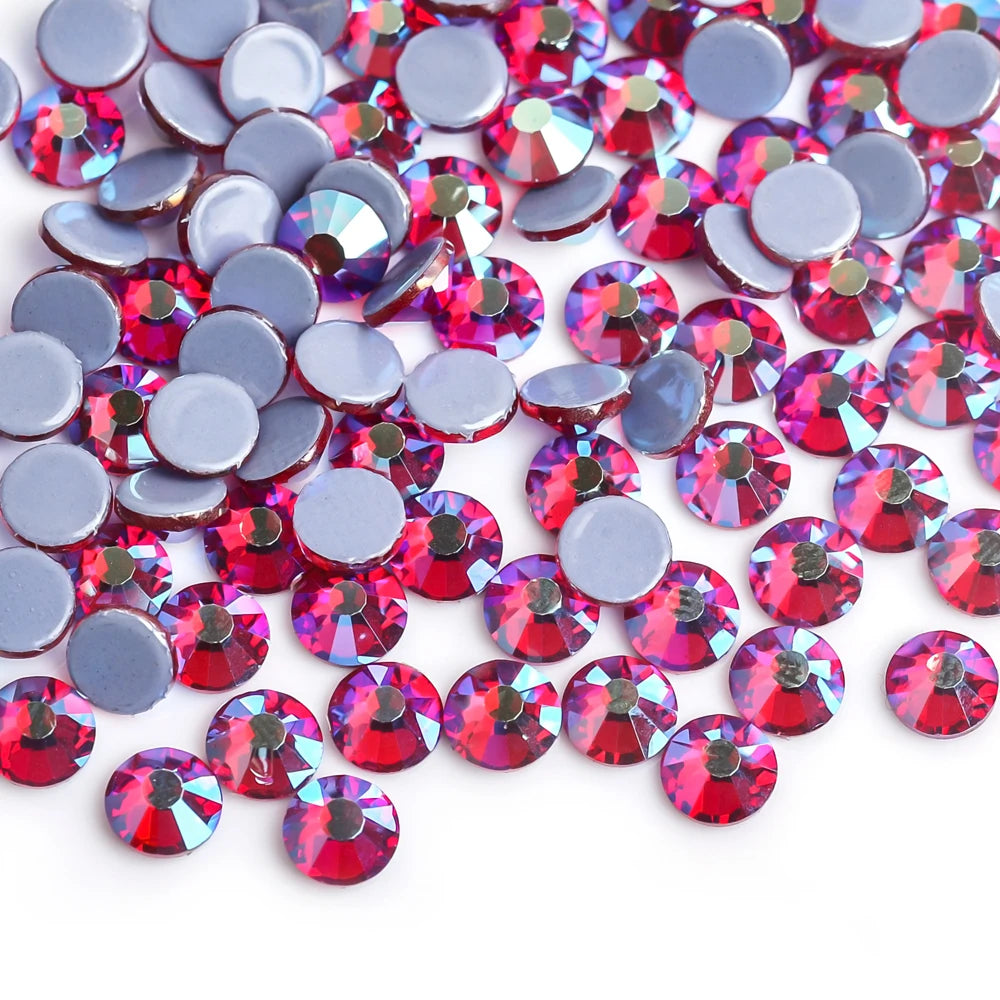 SS16 SS20 Glitter стразы Crystal Hotfix Rhinestones 1440pcs/pack Crystal AB Hot Fix Rhinestone for Apparel Wedding Dress E7021