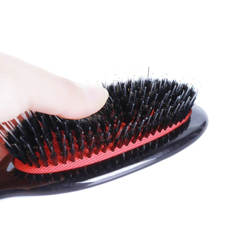 1PC Oval Boar Bristle & Nylon Hair Comb Mini Anti-static Hair Scalp Massage Comb Hairbrush Salon Hair Brush Styling Tools