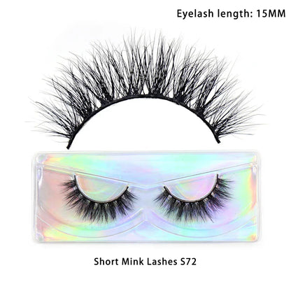 LEHUAMAO Mink Half Lashes Extension Natural Daily Reusable Short Strip Eye Lashes Mink Fluffy Soft Half False Eyelashes Make Up