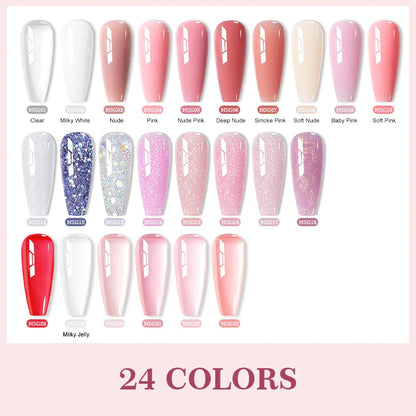 BORN PRETTY 15ml 3D Carving Jelly White Nude Non Stick Hand Solid Extension Nail Gel Polish Flower Acrylic Nail Art Building Gel
