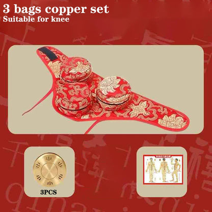 Red Embroidery Moxibustion Bag Moxa Burner Acupuncture Heating Therapy Warm Uterus Chinese medicines Massage Gun Body Massager