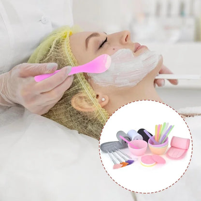 Facial Brush Mask Bowl Spoon Set Mask Brushes DIY Beauty Tools Cream Mud Film Adjusting Mixing Tool Skin Care Makeup Supplies
