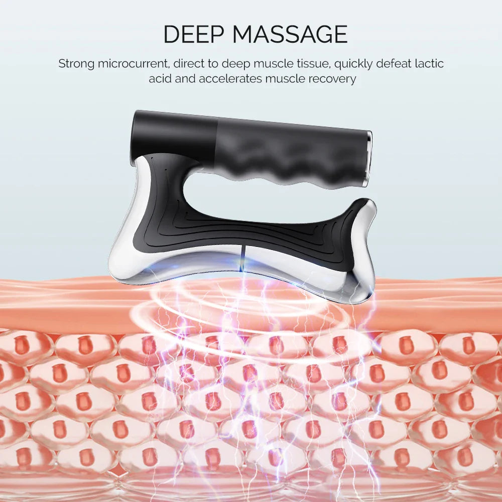 Fitness Muscle Scraping Massager Electric Fascia Knife Vibration Gua Sha Scraper Back Leg Body Relaxation Stainless Steel