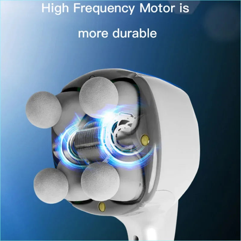 Electric Anion Four-Head Massager for Full Body Neck Vertebra Back Muscle Relaxation Vibrating Deep Tissue Health Care Machine