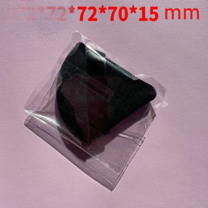 3-in-1 Black Velvet Powder Puff-Triangle Makeup Sponge for Liquid/Cream/Powder Blending,Non-Latex Soft Blender with Portable