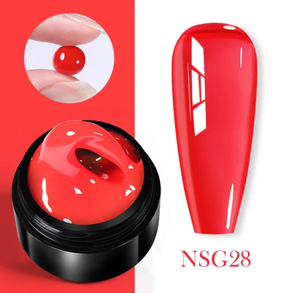 BORN PRETTY 15ml 3D Carving Jelly White Nude Non Stick Hand Solid Extension Nail Gel Polish Flower Acrylic Nail Art Building Gel