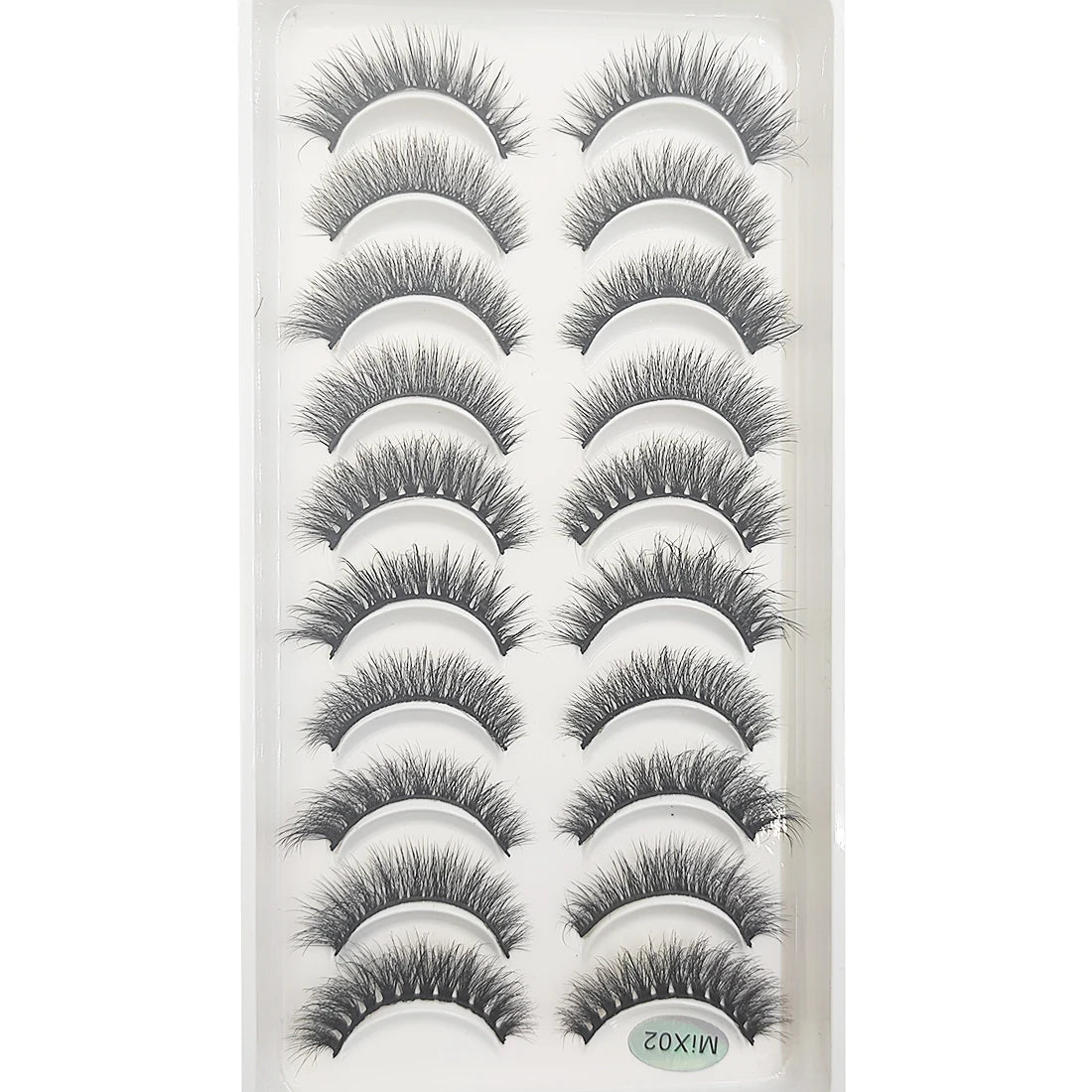 20 Style 10 Pairs Natural 3d Mink Lashes Soft False Eyelashes Cross Messy Dense Eye Lashes Extension Makeup Faux Cils Maquillaje