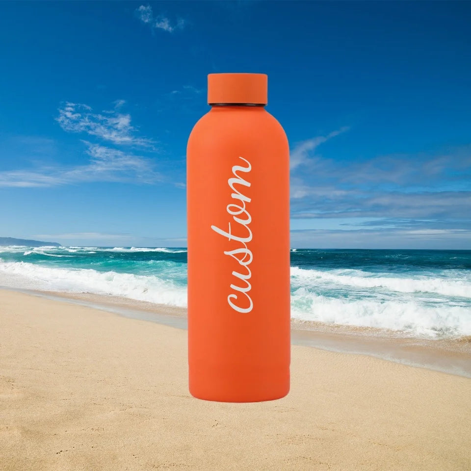 Personalized Carving Text SUS304 Insulated Water Bottle Customized Name Keep Hot Cold Drinks Bottle Perfect for Travel Gifts