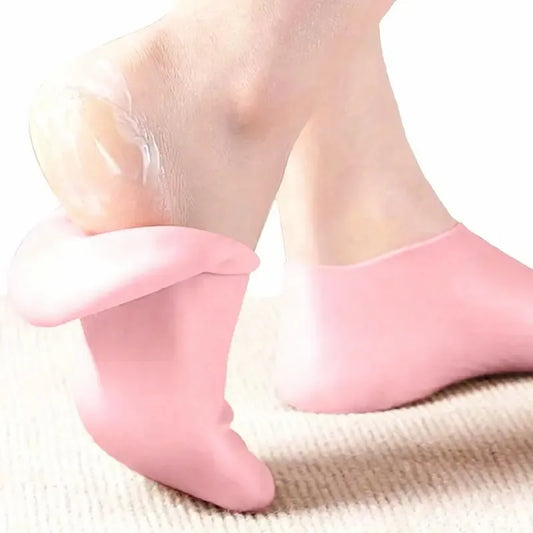 1 Pair Suitable Women Dry Cracked Feet Silicone Socks Available Multiple Colors for Moisturizing Cracked Feet