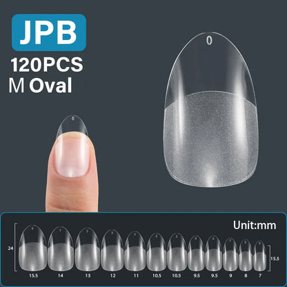 120Pcs Almond False Nail Tips Extension System Soft Gel Stiletto Square Oval French Fake Nail Extension Tips Press On Nail Tips