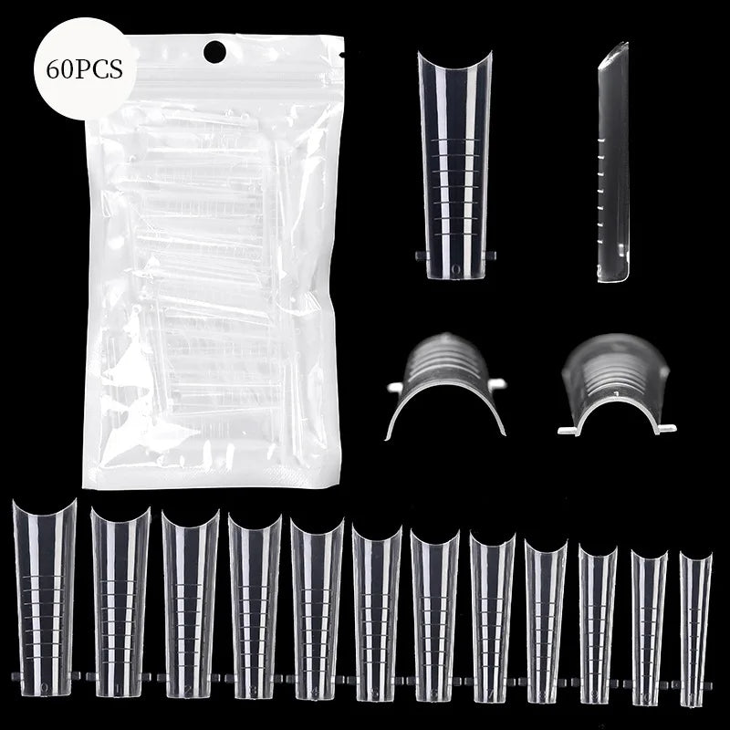 Extension False Nails Art Tips Acrylic Fake Finger Gel Polish Mold Sculpted Full Cover Press on Nails Manicures Accessories Tool