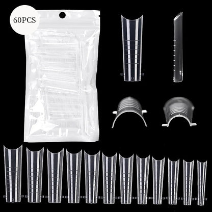 Extension False Nails Art Tips Acrylic Fake Finger Gel Polish Mold Sculpted Full Cover Press on Nails Manicures Accessories Tool