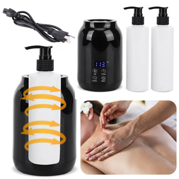 Massage Oil Warmer Digital Lotion Cream Heater 2 Heat Modes Lotion Warmer Fast Heat Lotion Warmer LED Display with Timer