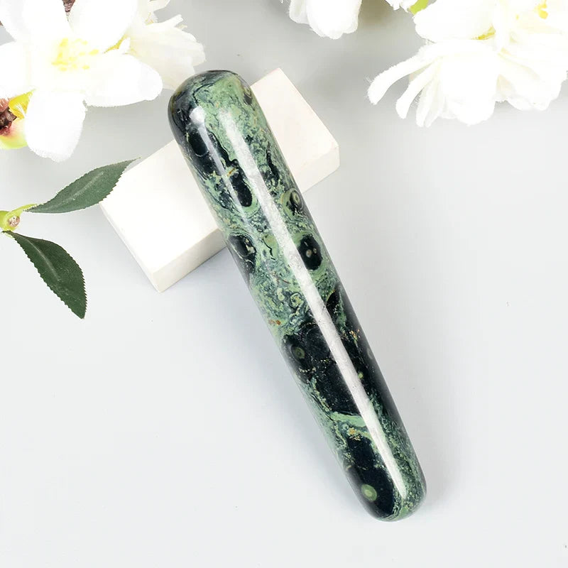 Wholesale Massage Wand Yoni Natural Crystal Mineral Quartz Acupoint Pen Face Care Tool Relax Body Beauty Health Massagestick