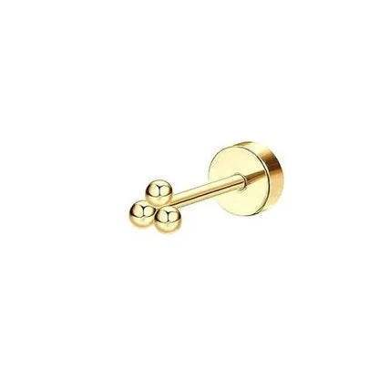 Bobisty 1PC Flat Back Earrings for Women Hypoallergenic Surgical Steel Earrings for Sensitive Ears 20G Cartilage Small Stud Hoop