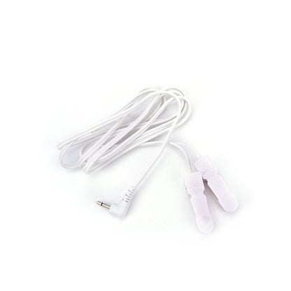 Electrode Lead Wires with 2 Ear Clips for Tens Therapy Machine Massager 2.5mm