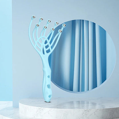 Head Massager Scalp 9 12 Claws Neck Comb Roller 9 Finger Steel Ball Hand Held Relax Spa Hair Care in Home